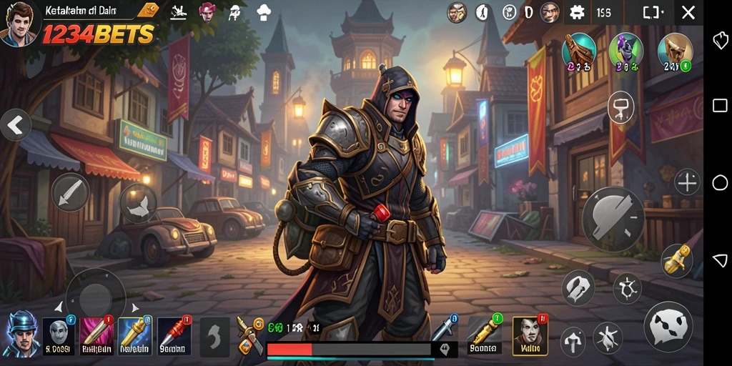 Screenshot gameplay 1234BETS yang menampilkan suasana horror yang mencekam.