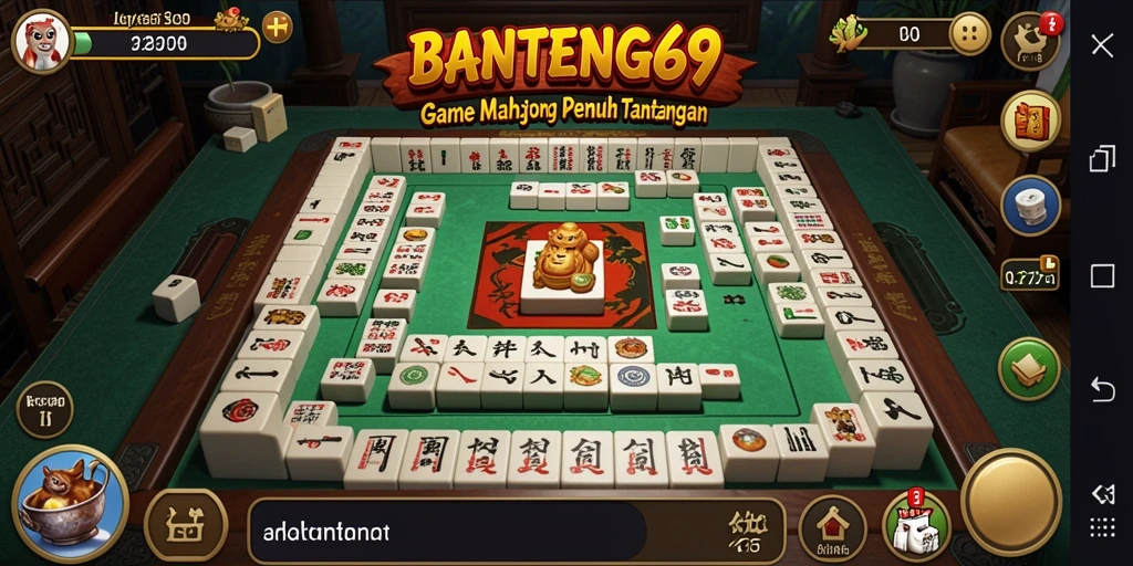 Screenshot utama BANTENG69 menampilkan gameplay Mahjong yang seru.