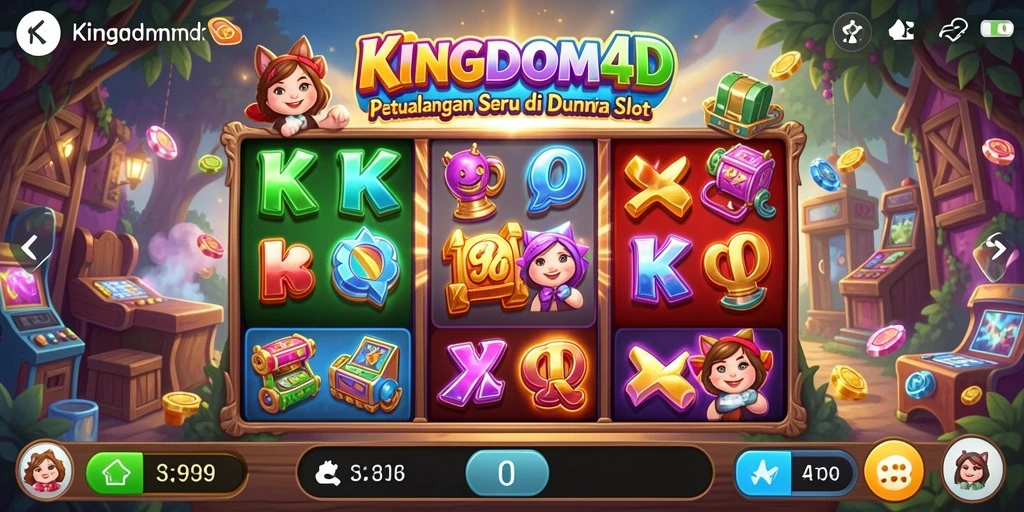 Tampilan gameplay KINGDOM4D yang menarik dan penuh warna.