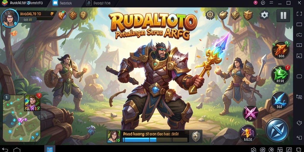 Tangkapan layar gameplay RUDALTOTO yang menampilkan aksi seru dalam pertempuran.