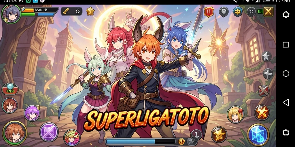 Screenshot gameplay menunjukkan aksi seru di dunia anime.