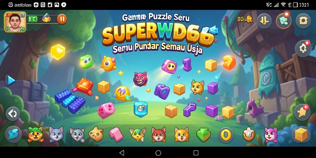 Screenshot gameplay <strong>SUPERWD666</strong> menunjukkan puzzle yang menarik dan menantang.