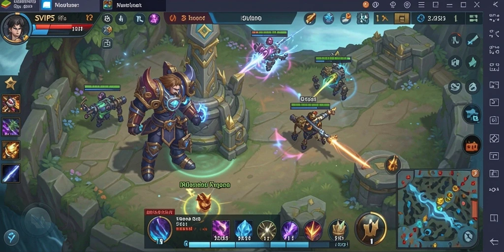 Tampilan gameplay seru dari SVIP5 yang menampilkan strategi tempur.