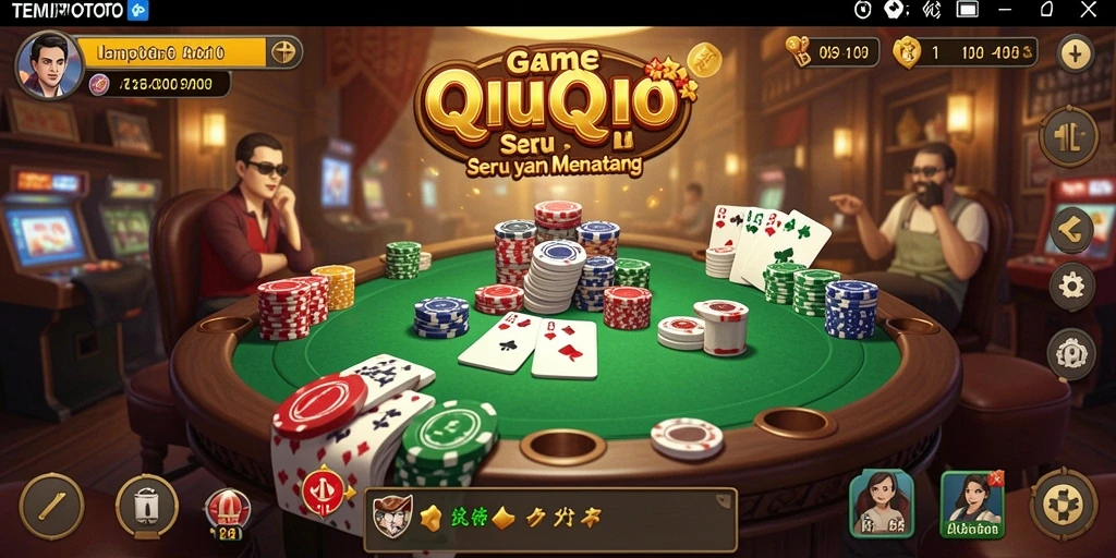 Tangkapan layar dari gameplay QiuQiu yang seru dalam TEMPOTOTO.